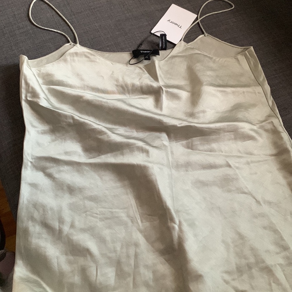 Theory Satin Sliver Top Tank